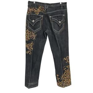 Delf Trading Imperious Jeans Mens 36x30 Denim Y2k 90s Baggy Wide Hip Hop Grunge